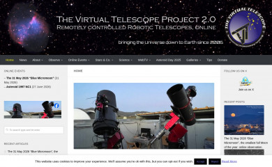virtualtelescope.eu screenshot