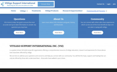vitiligosupport.org screenshot