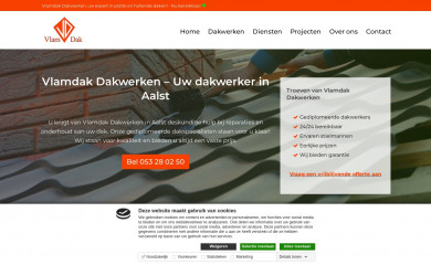 vlamdak-dakwerken.be screenshot