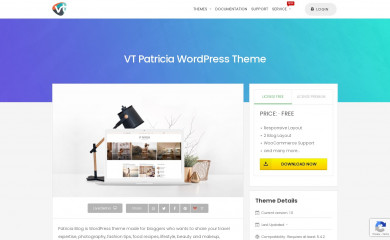 https://volthemes.com/theme/patricia-blog/ screenshot