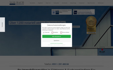 von-bach-immobilien.de screenshot