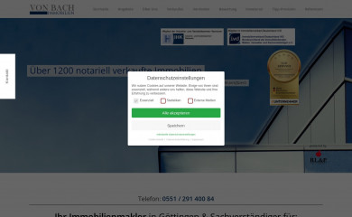 von-bach-immobilien.de screenshot