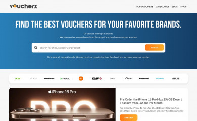 voucherx.co.uk screenshot