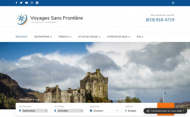 voyagesansfrontiere.ca screenshot