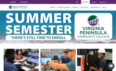 vpcc.edu screenshot