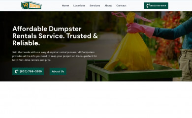 vrdumpsters.com screenshot