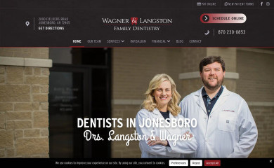 wagnerlangstonfamilydentistry.com screenshot