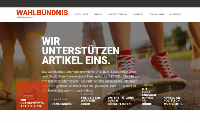 wahlbuendnis.at screenshot