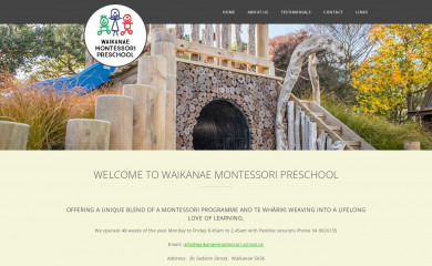 waikanaemontessori.school.nz screenshot