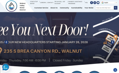 walnutvalleywater.gov screenshot