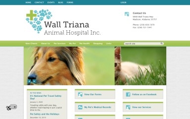 walltrianaanimalhospital.net screenshot