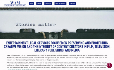 wamentertainmentlaw.com screenshot