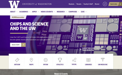 washington.edu screenshot