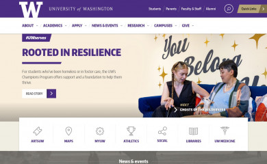 washington.edu screenshot