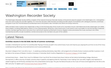 washingtonrecordersociety.org screenshot