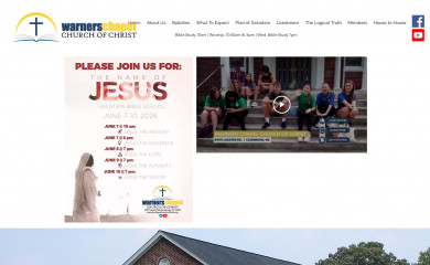 warnerschapelchurchofchrist.org screenshot