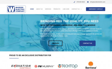 wardenelectric.com screenshot
