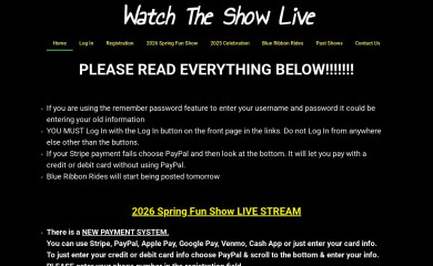 watchtheshowlive.com screenshot