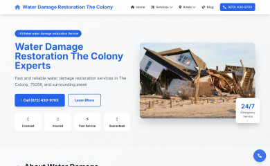 waterdamagerestorationthecolonytx.services screenshot