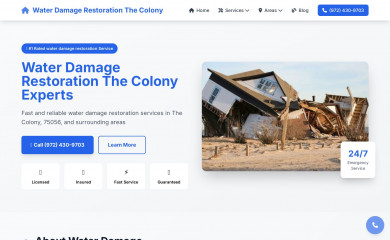 waterdamagerestorationthecolonytx.services screenshot