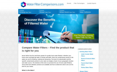 waterfiltercomparisons.com screenshot