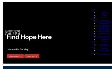 waterfrontchurchdc.com screenshot