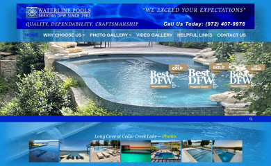 waterlinepools.com screenshot