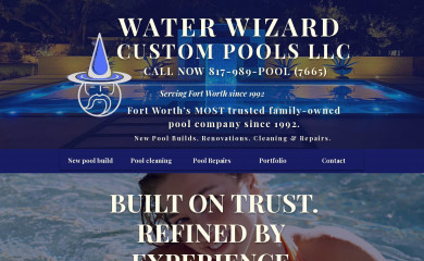 waterwizardpools.com screenshot