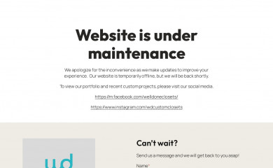 wdcustomclosets.com screenshot