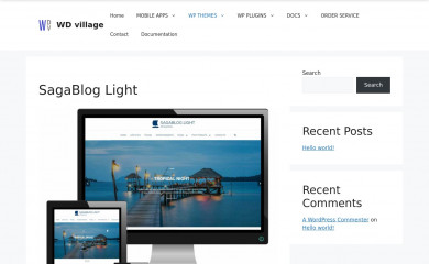 https://wdvillage.com/product/sagablog-light/ screenshot