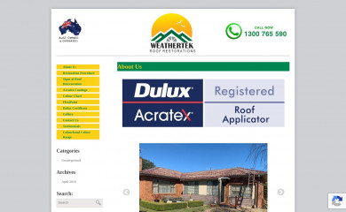 weathertekroofing.com.au screenshot