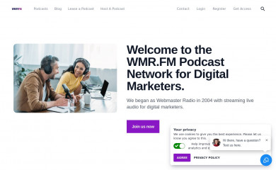 webmasterradio.fm screenshot