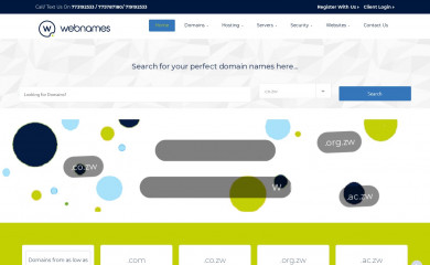 webnames.co.zw screenshot