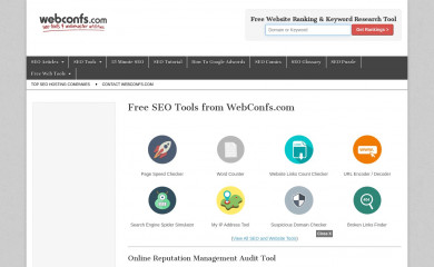 webconfs.com screenshot
