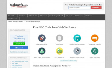webconfs.com screenshot