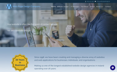 webpagedesign.ie screenshot