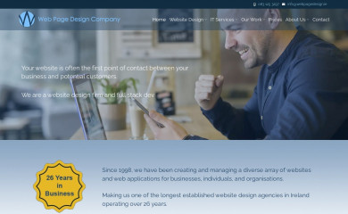 webpagedesign.ie screenshot