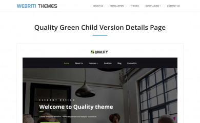 https://webriti.com/quality-green-child-version-details-page/ screenshot