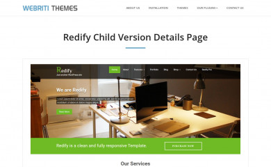 https://webriti.com/redify-child-version-details-page/ screenshot