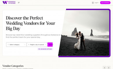 weddingvendors.co.nz screenshot