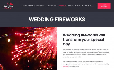 weddingfireworksqueensland.com.au screenshot