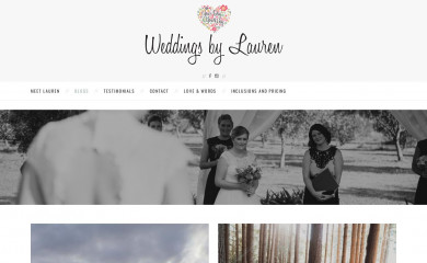 weddingsbylauren.com.au screenshot