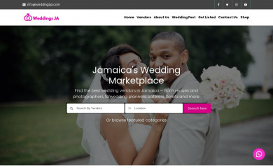 weddingsja.com screenshot