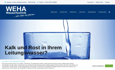 weha-wassertechnik.de screenshot
