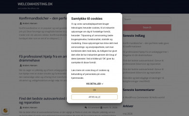 welcomhosting.dk screenshot
