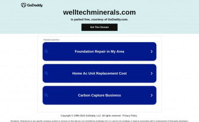 welltechminerals.com screenshot