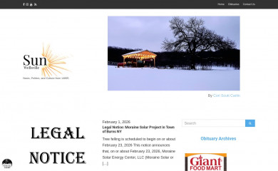 wellsvillesun.com screenshot