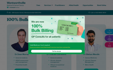wentworthvillemedical.com.au screenshot