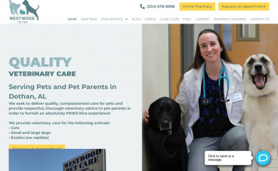 westwoodpetcare.com screenshot