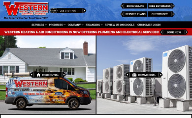 westernhvac.com screenshot